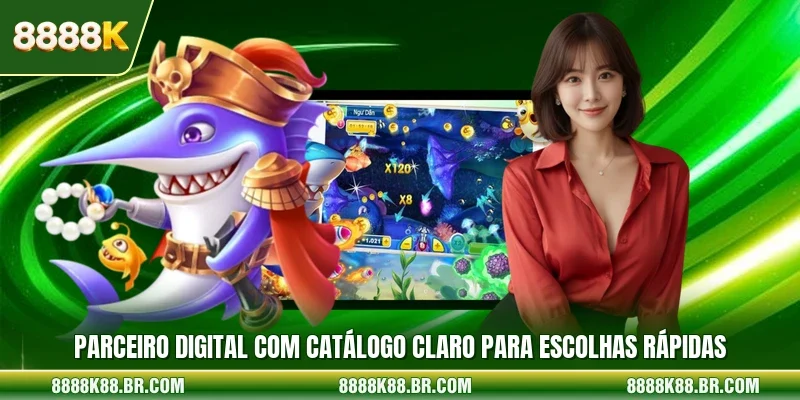 Parceiro digital com catálogo claro para escolhas rápidas 